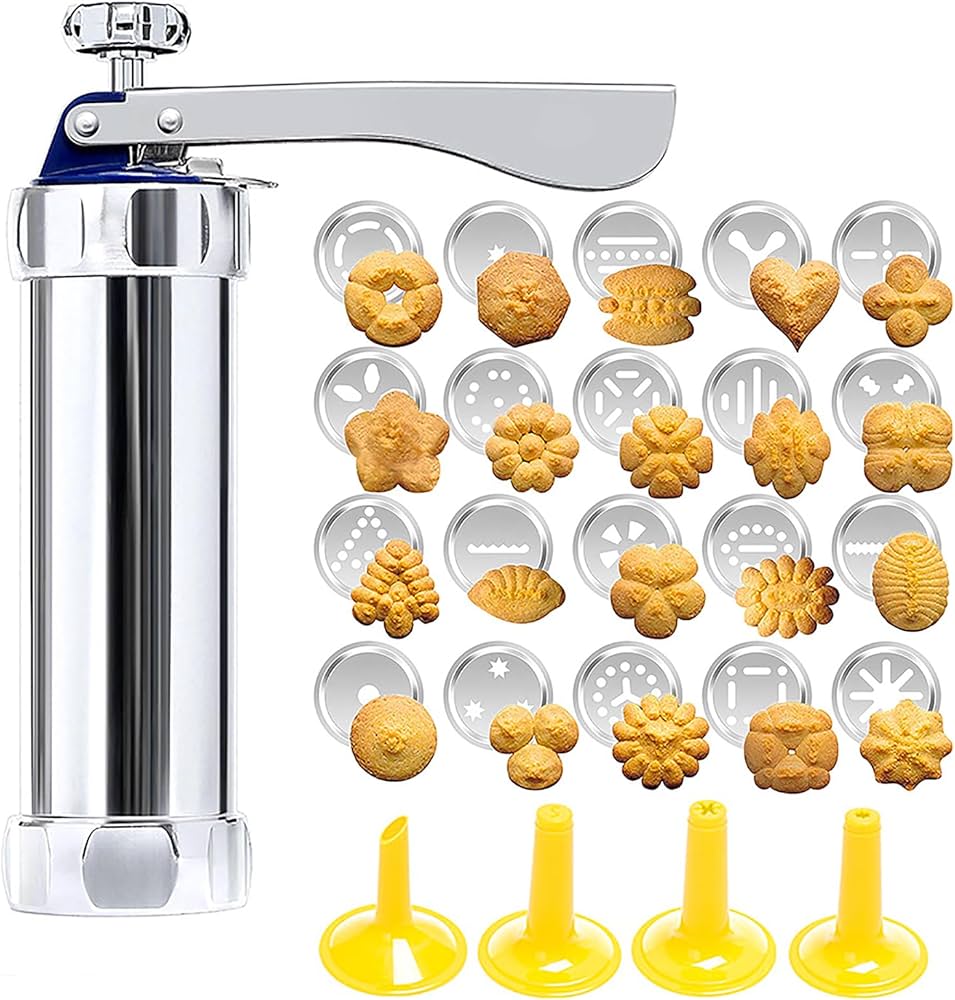 Stainless Steel Cookie Press | Perfect for Even Cookies | BakePro