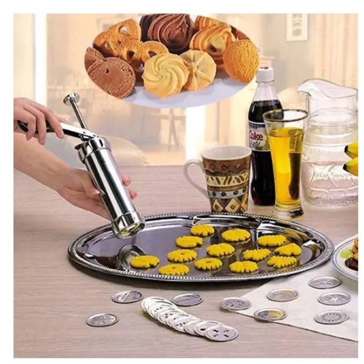 Stainless Steel Cookie Press | Perfect for Even Cookies | BakePro