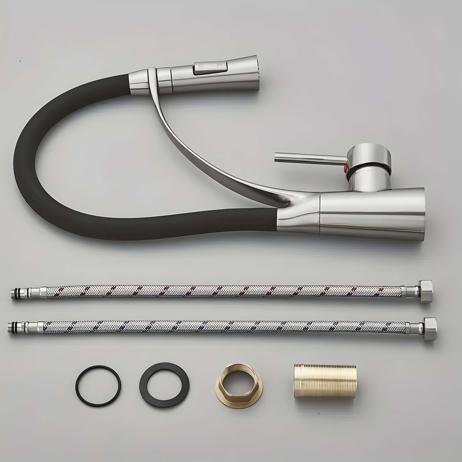 Stainless Steel Faucet - 360° Kitchen Faucet with Pull-Out Spray