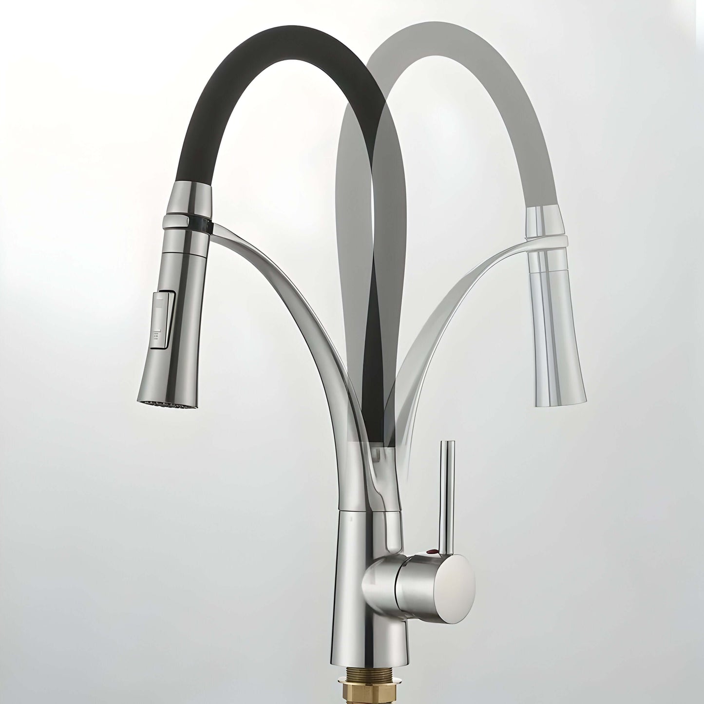 Stainless Steel Faucet - 360° Kitchen Faucet with Pull-Out Spray