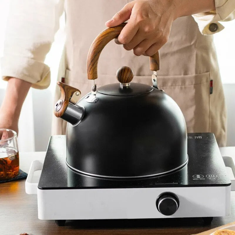 Stainless Steel Whistling Kettle with Insulated Handle