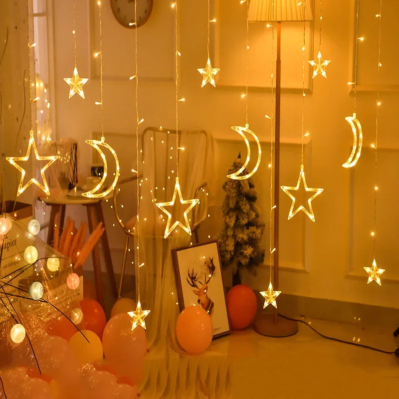 Star and Moon Shaped Garland for Party Decoration