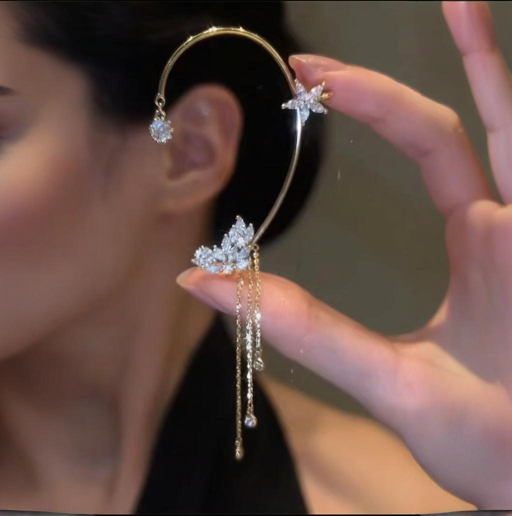 Statement Earrings | Butterfly Design | Sparkling Zirconia | Lumistra