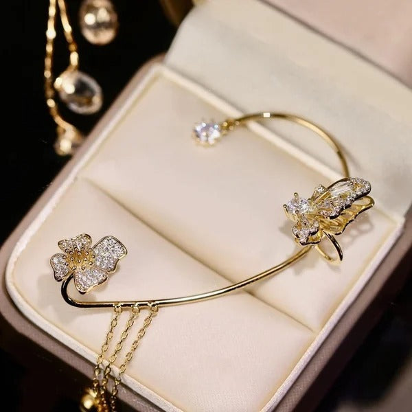 Statement Earrings | Butterfly Design | Sparkling Zirconia | Lumistra