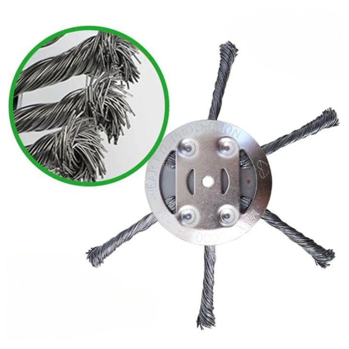 Steel Brush Lawn Trimmer Head | Efficient Against Weeds
