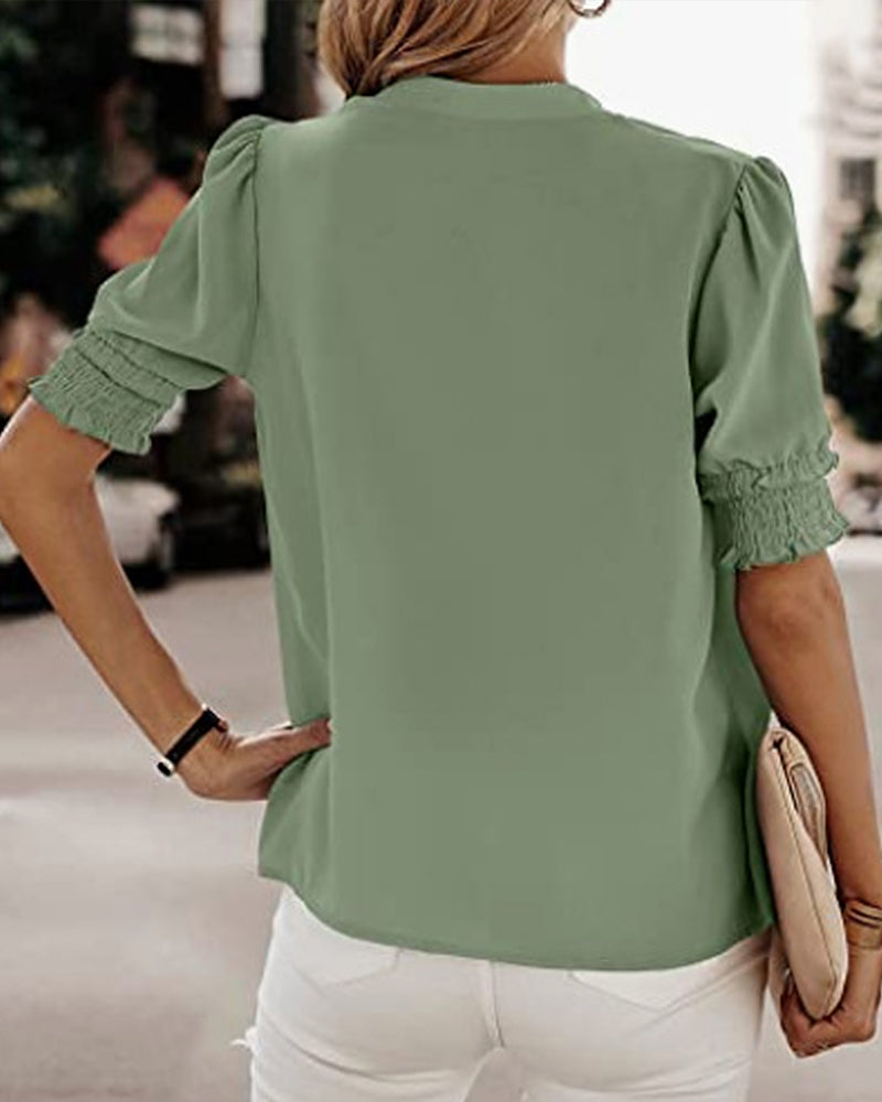 Image of Stephanie | Women's V-Neck Relaxed Fit Blouse