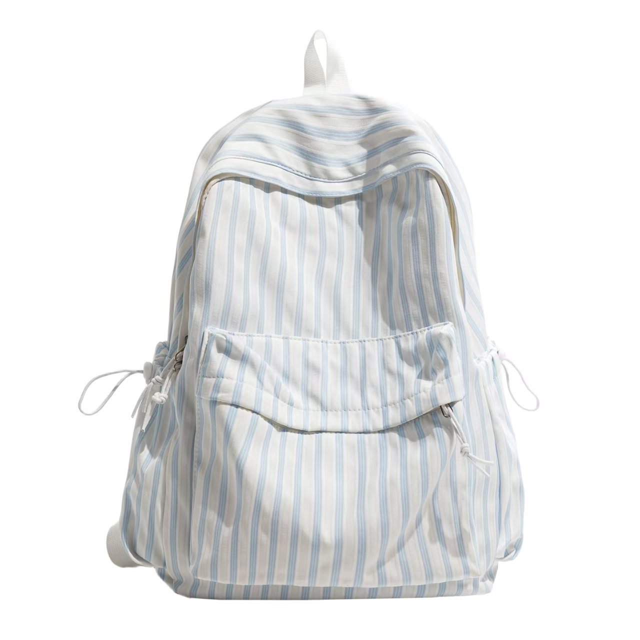 Striped Backpack with Practical Side Pockets
