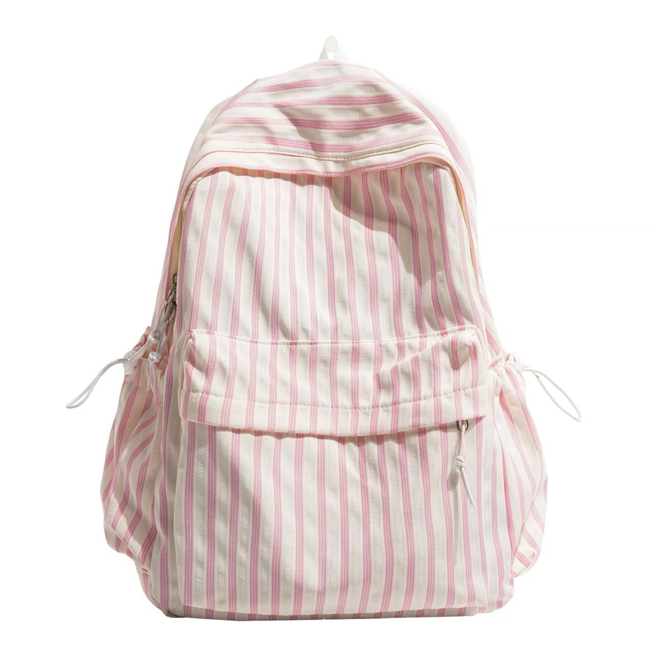 Striped Backpack with Practical Side Pockets