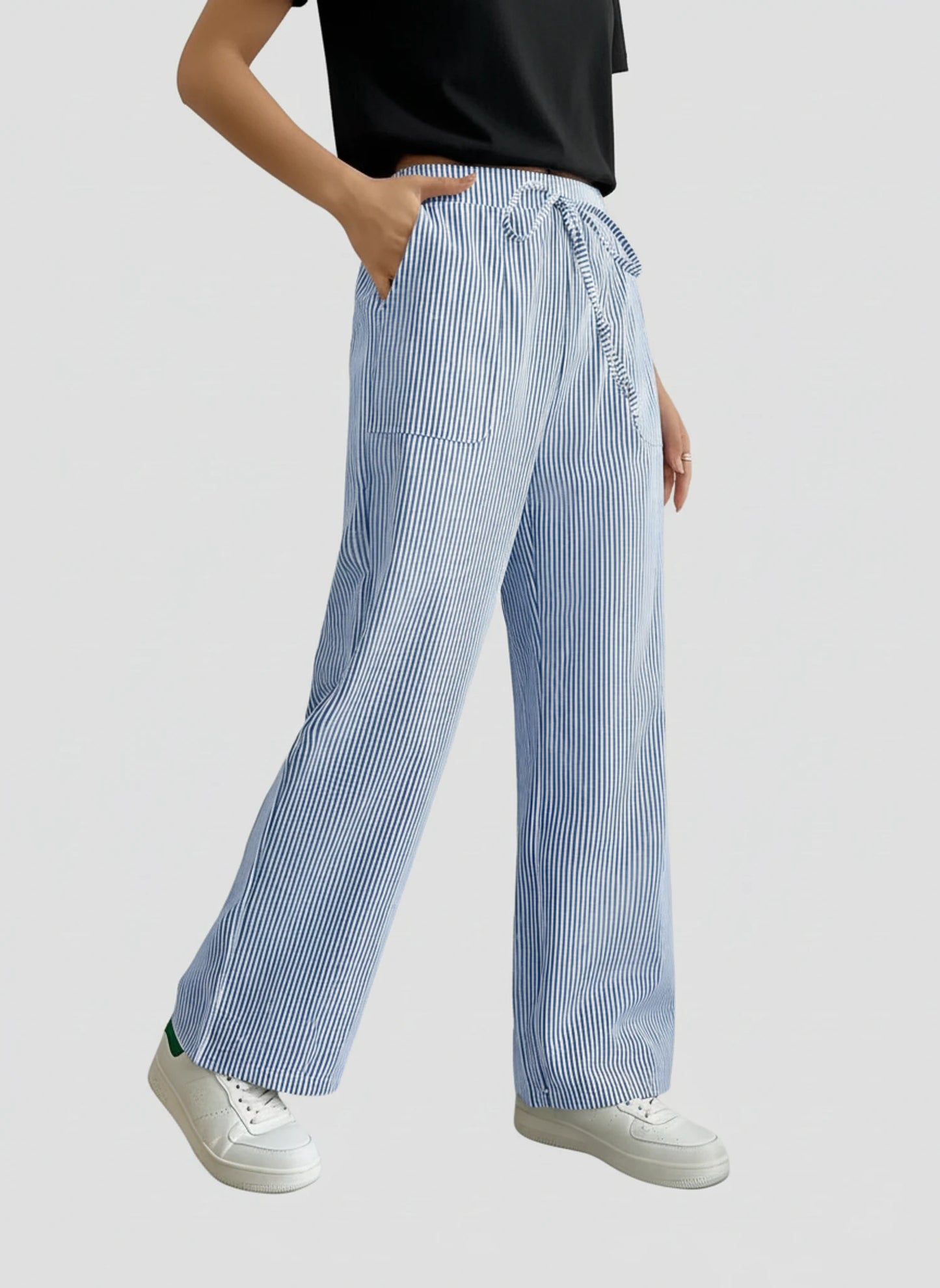 Striped Wide Leg Pants for Women