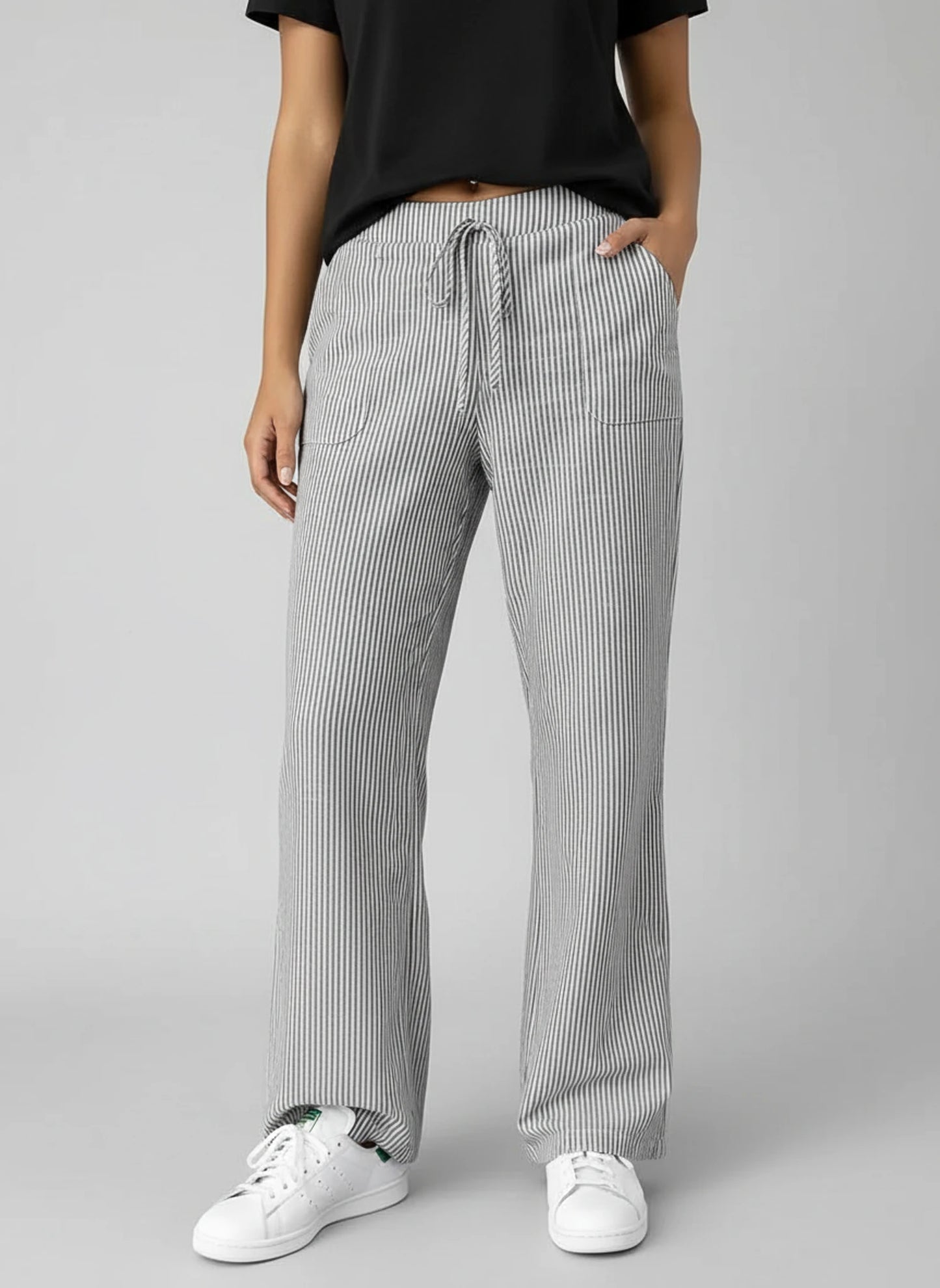 Striped Wide Leg Pants for Women