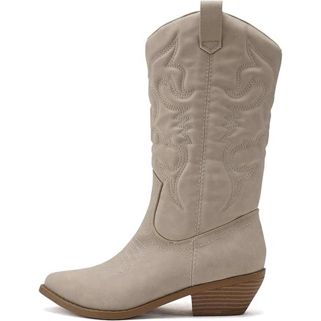 Stylish Pointed-Toe Western Boots