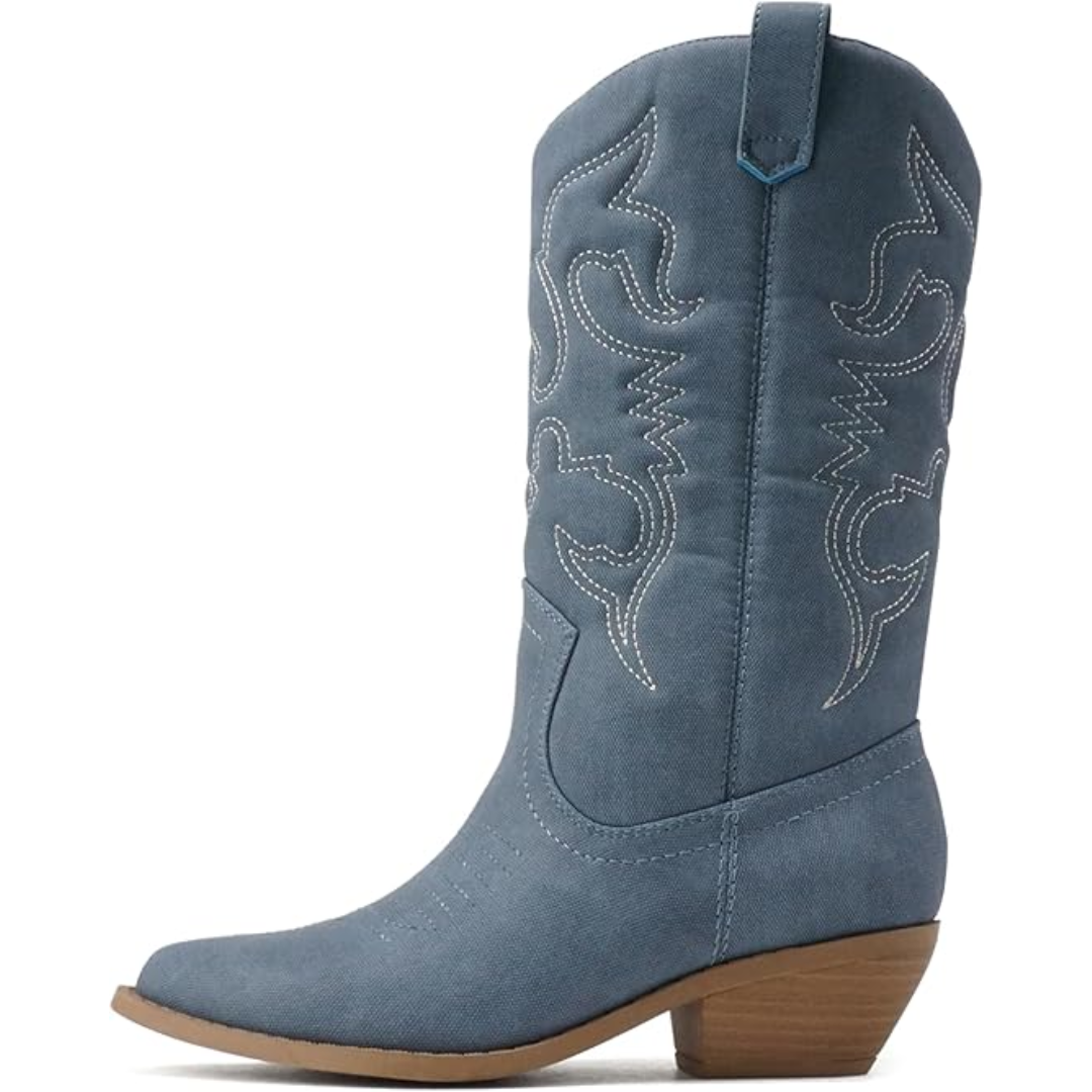 Stylish Pointed-Toe Western Boots