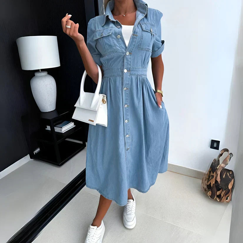Image of Sue | Women's Button-Down Midi Dress