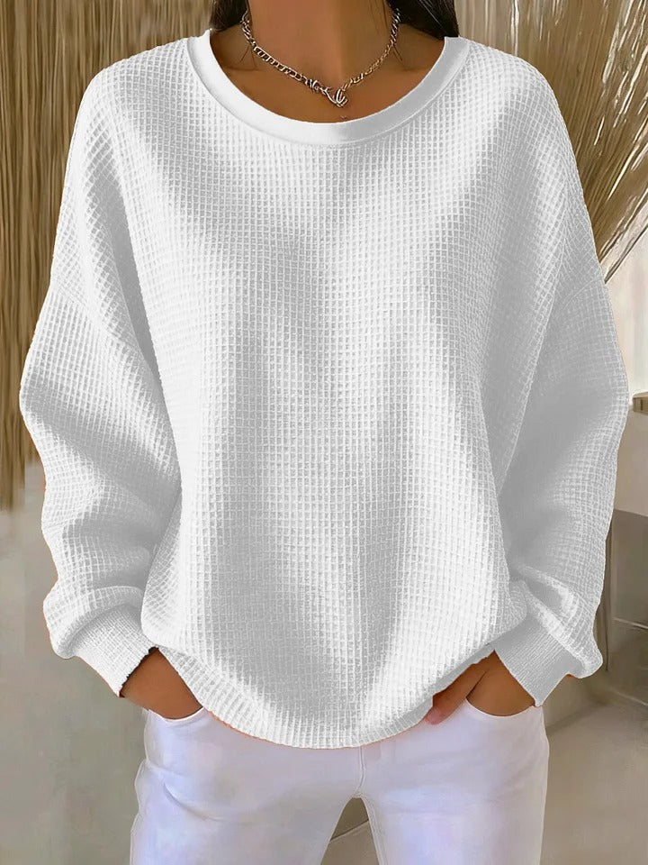 Image of Sylvia | Women's Oversized Waffle Knit Sweater