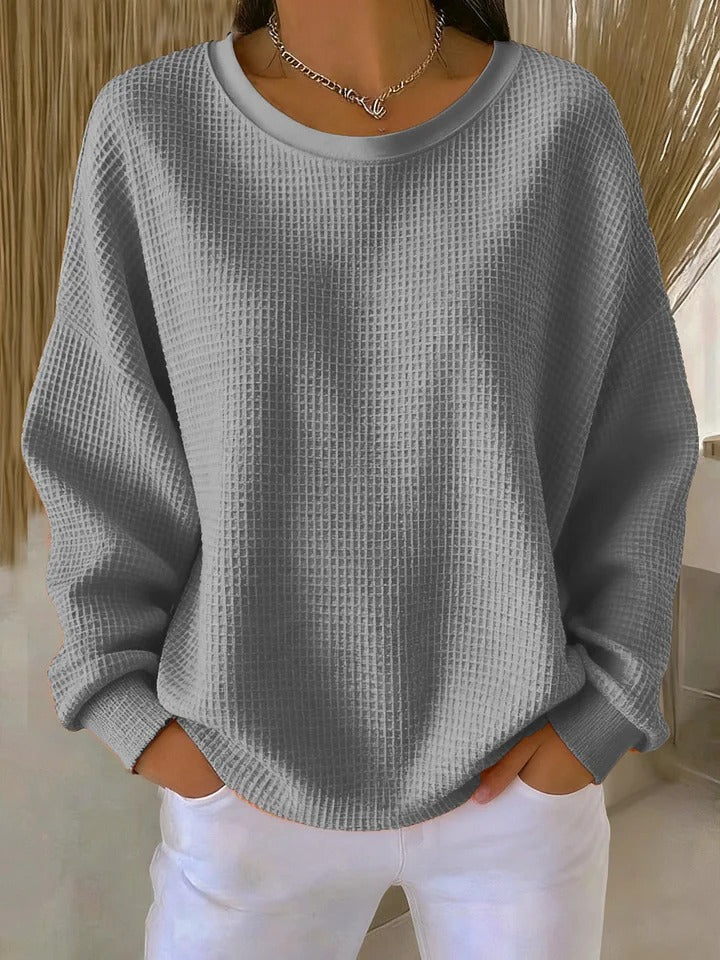 Image of Sylvia | Women's Oversized Waffle Knit Sweater