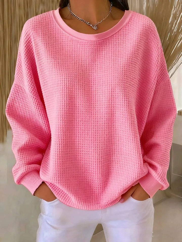 Image of Sylvia | Women's Oversized Waffle Knit Sweater