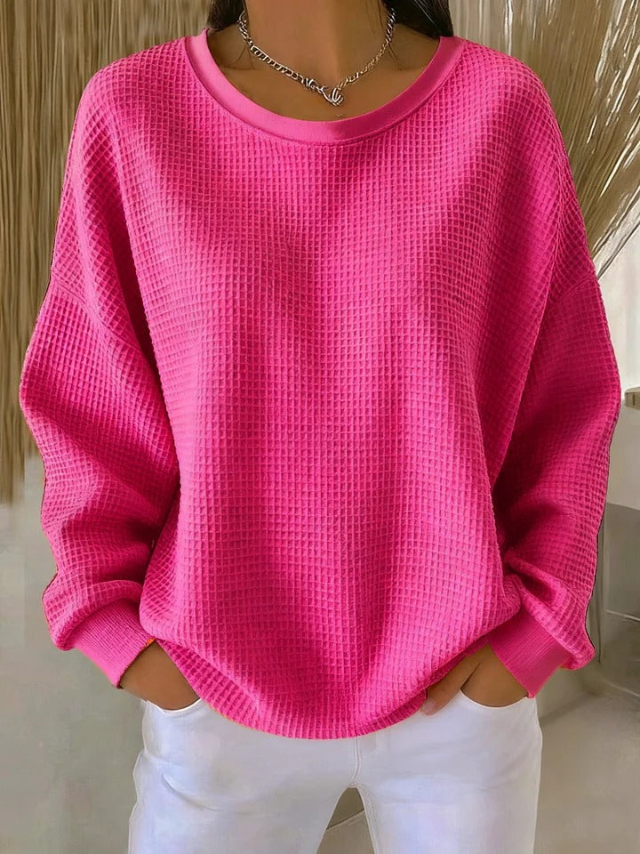 Image of Sylvia | Women's Oversized Waffle Knit Sweater