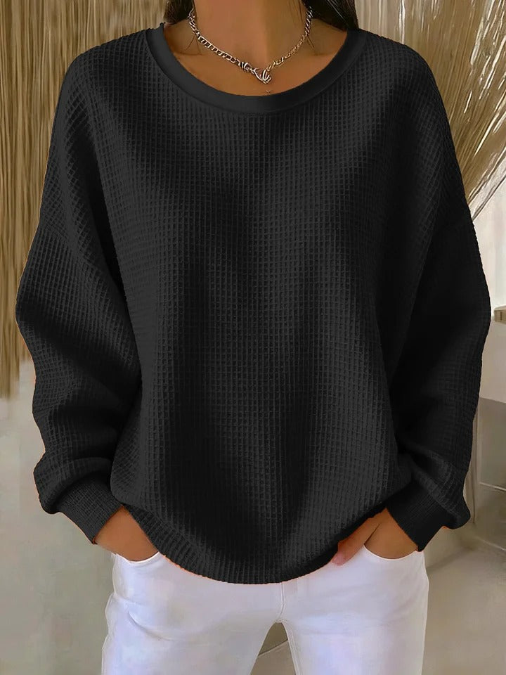Image of Sylvia | Women's Oversized Waffle Knit Sweater