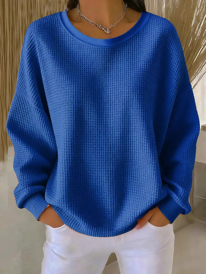Image of Sylvia | Women's Oversized Waffle Knit Sweater