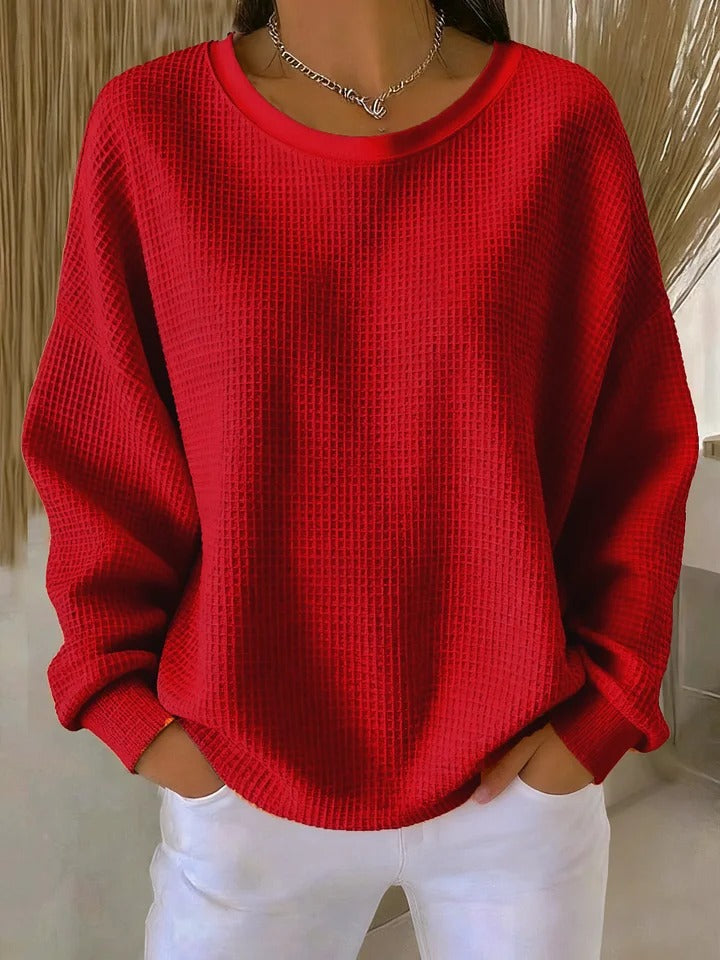 Image of Sylvia | Women's Oversized Waffle Knit Sweater