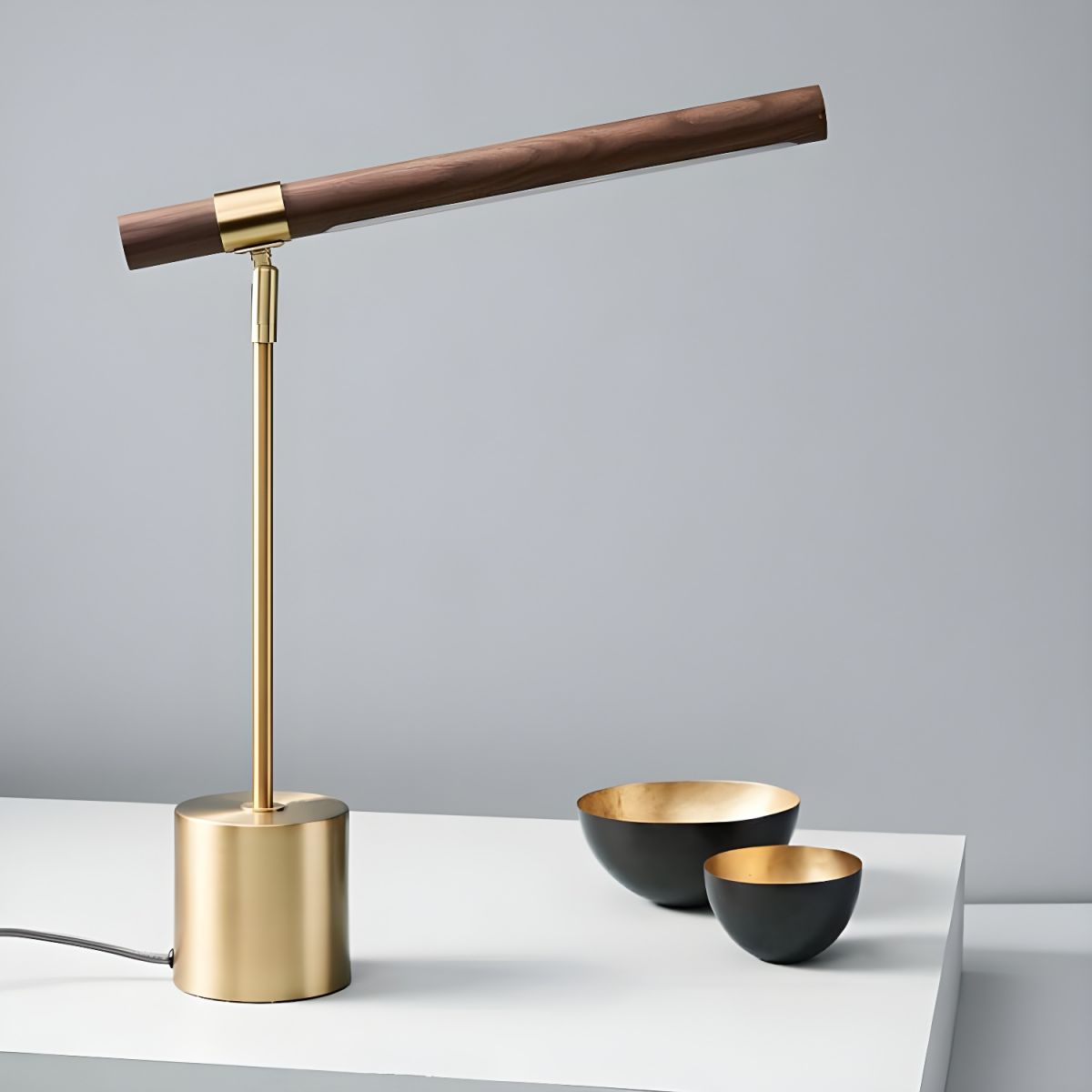 Table Lamp with Golden Finish Modern LED