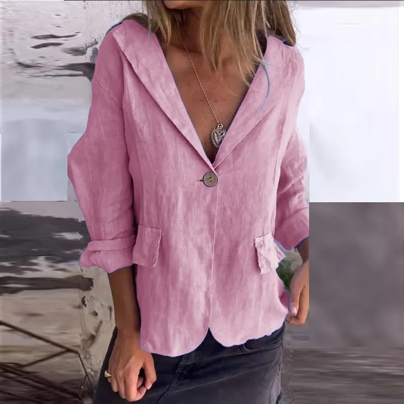 Image of Tammy | Women's Button-Down Blazer Blouse