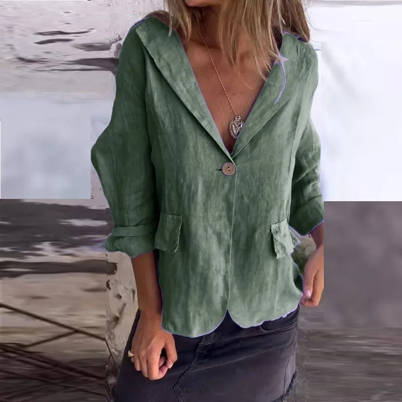 Image of Tammy | Women's Button-Down Blazer Blouse