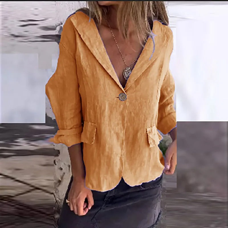 Image of Tammy | Women's Button-Down Blazer Blouse