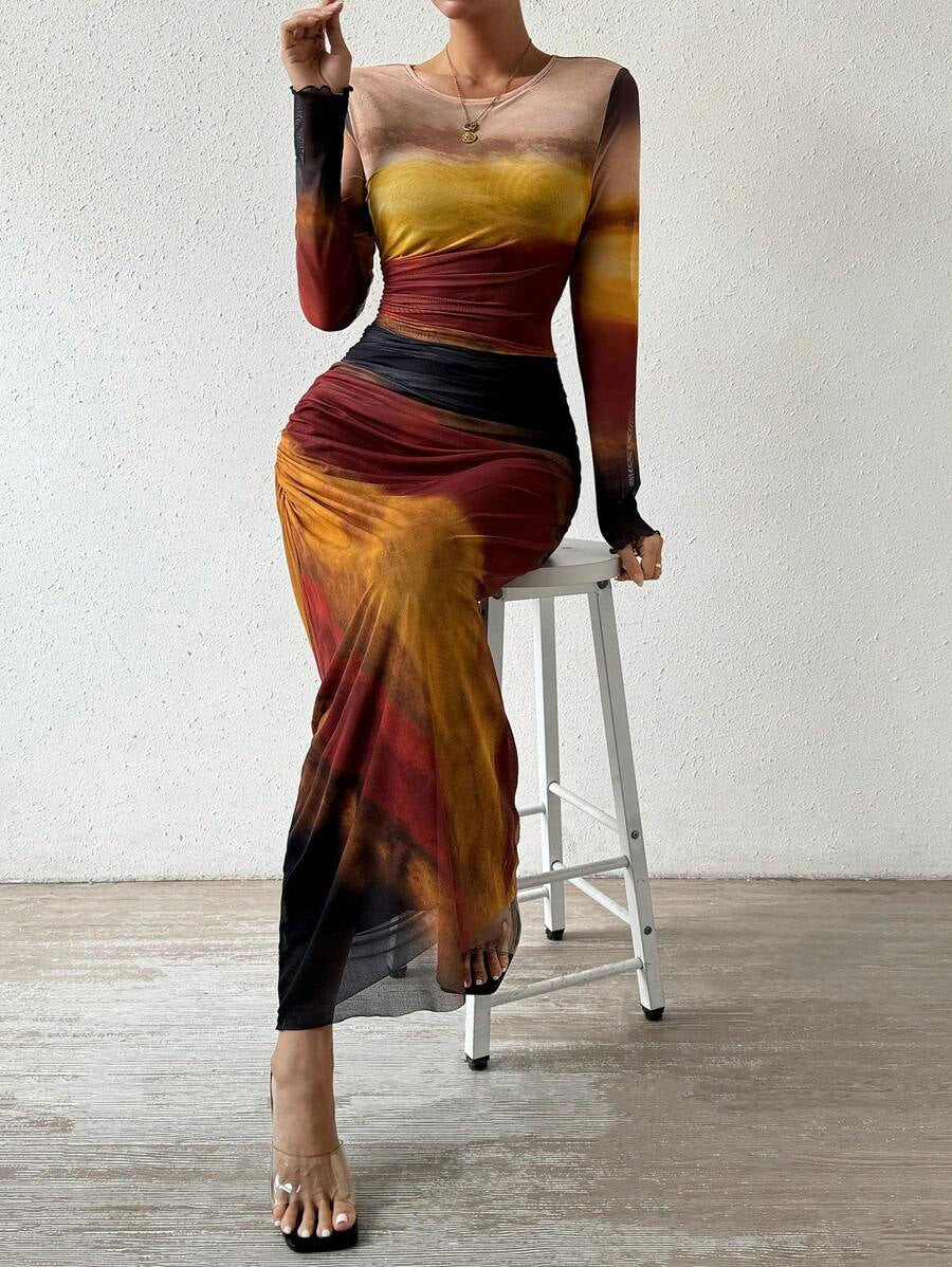 Image of Tatum | Women's Long Sleeve Bodycon Maxi Dress