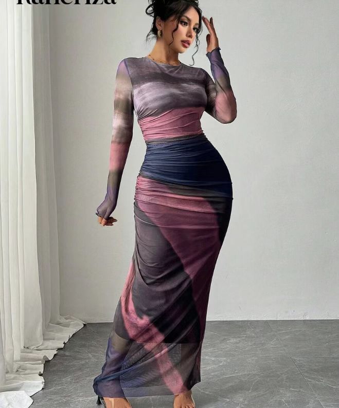 Image of Tatum | Women's Long Sleeve Bodycon Maxi Dress
