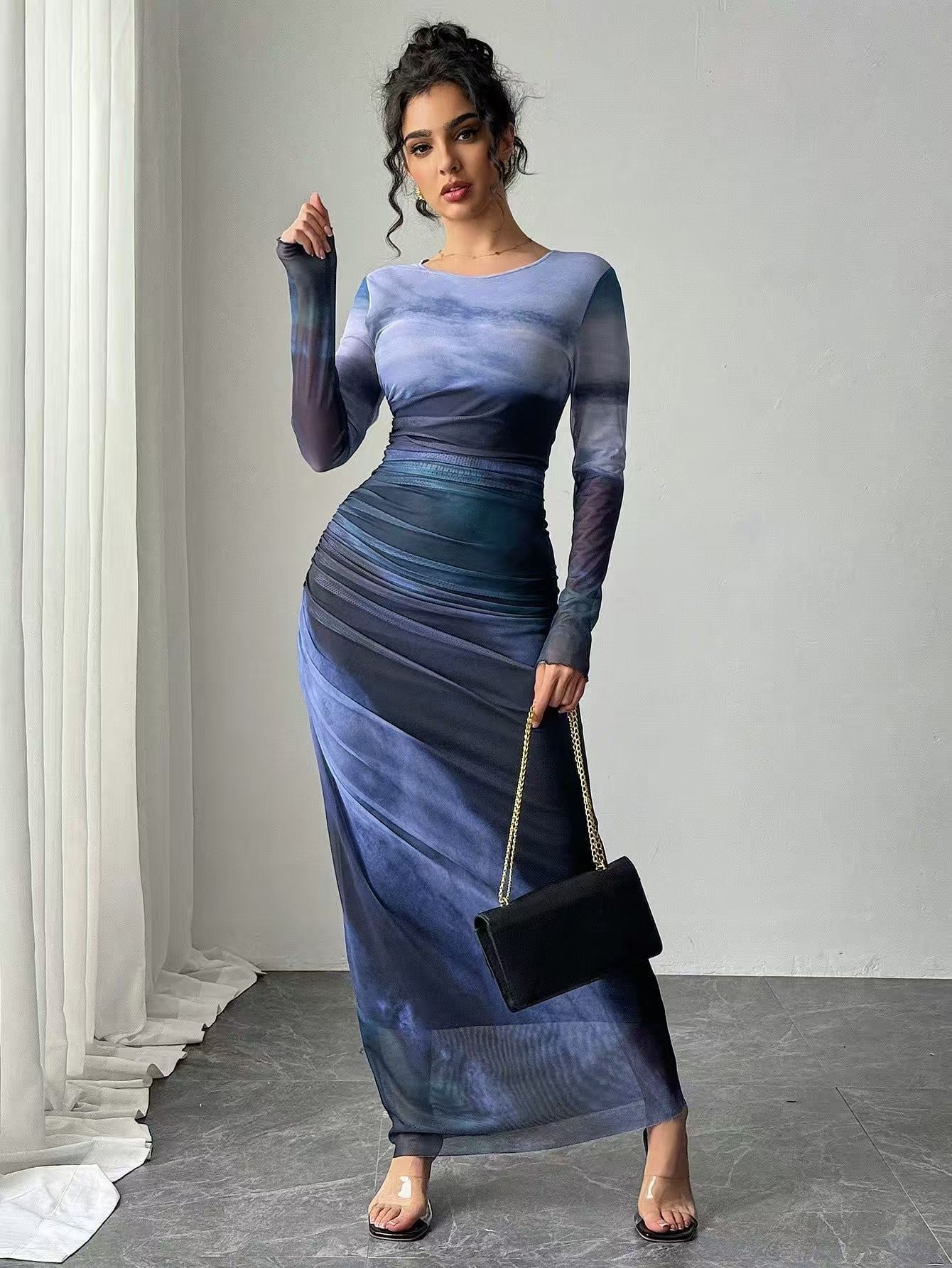 Image of Tatum | Women's Long Sleeve Bodycon Maxi Dress