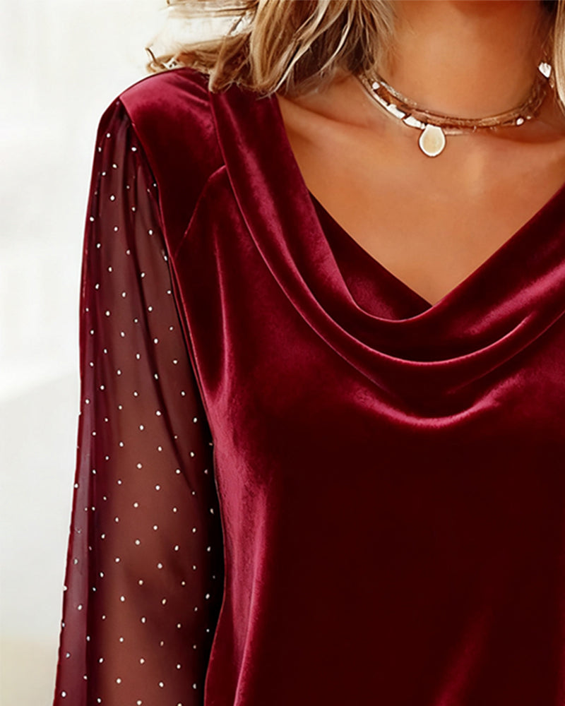 Image of Tatum | Women's Long Sleeve Sheer Blouse