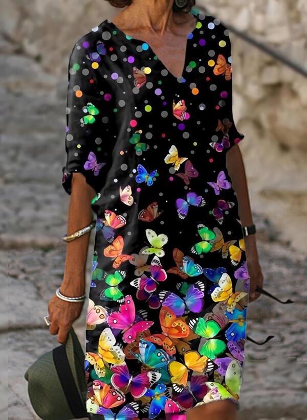 Image of Tatum | Women's V-Neck Midi Dress