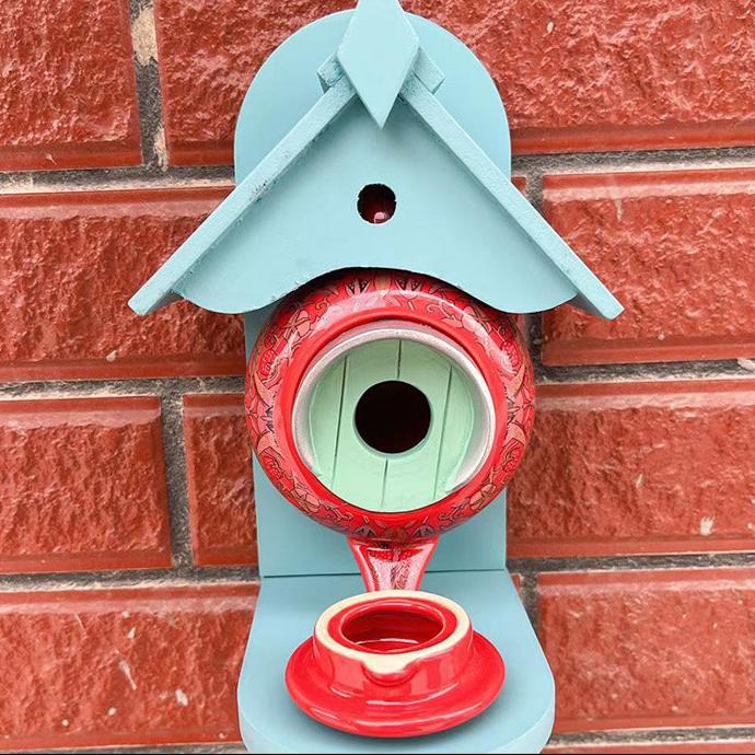 Teapot Bird Feeder House