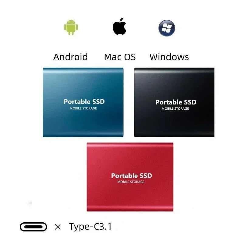TECHNOLOGY | Super Fast External SSD 128GB | Mini SSD | High-Speed Storage for Laptop and PC
