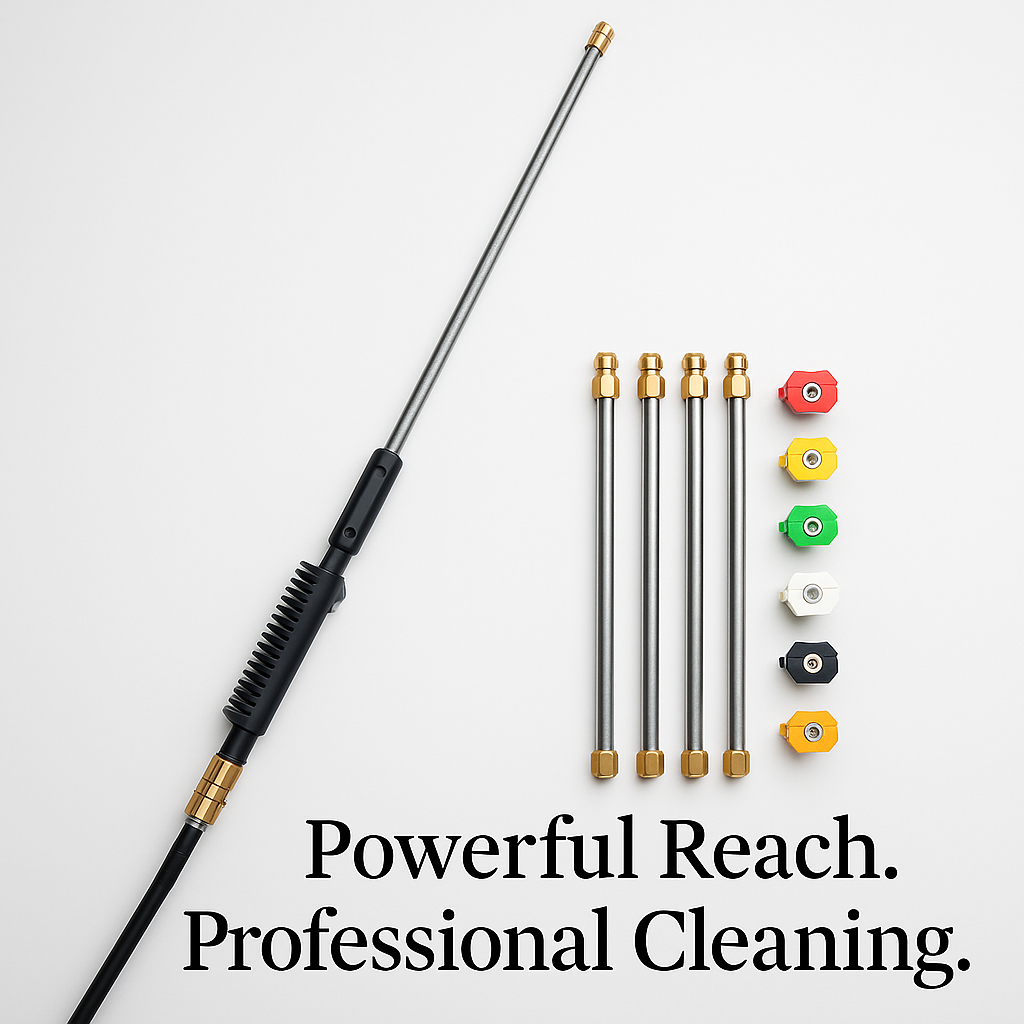 Telescoping High Pressure Washer Wand Set - 4000 PSI, Gutter & Roof Cleaning
