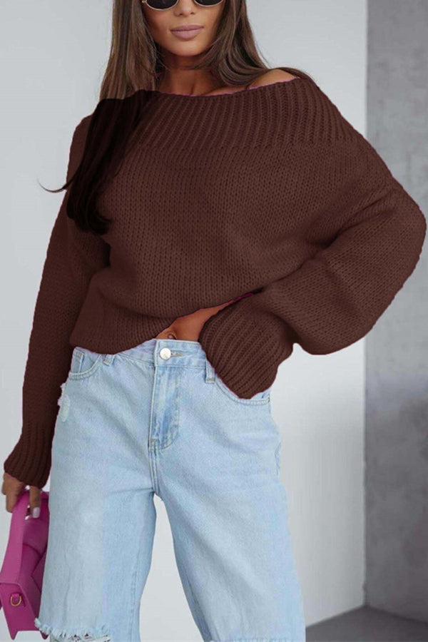 Image of Teresa | Women's Oversized Off-the-Shoulder Sweater