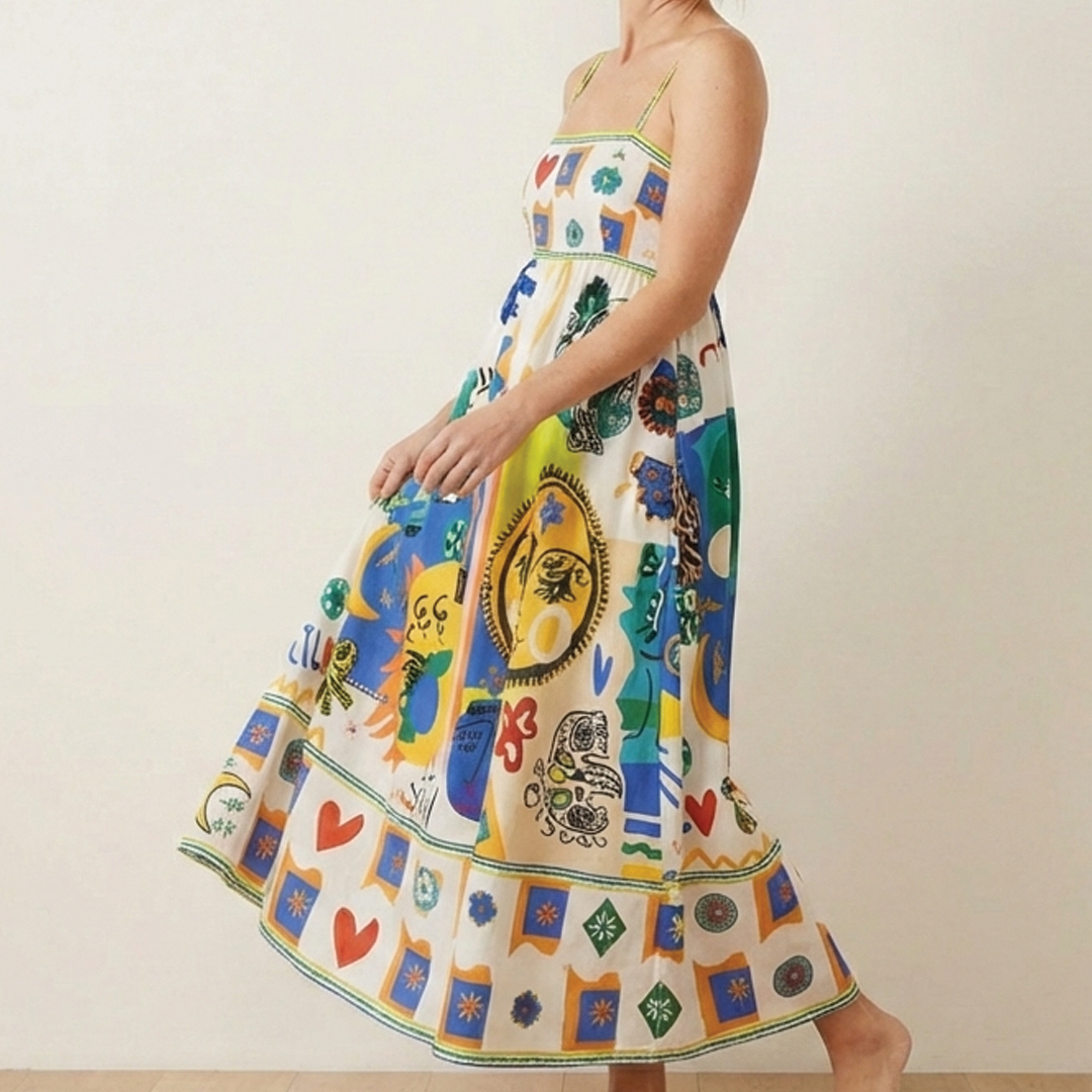 Teresa | Effortless Artistic Sundress for Women in Casual A Line Style
