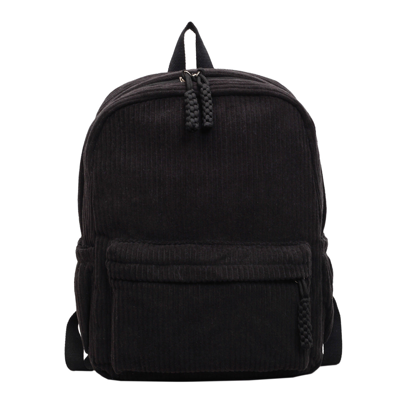 Textured Corduroy School Backpack