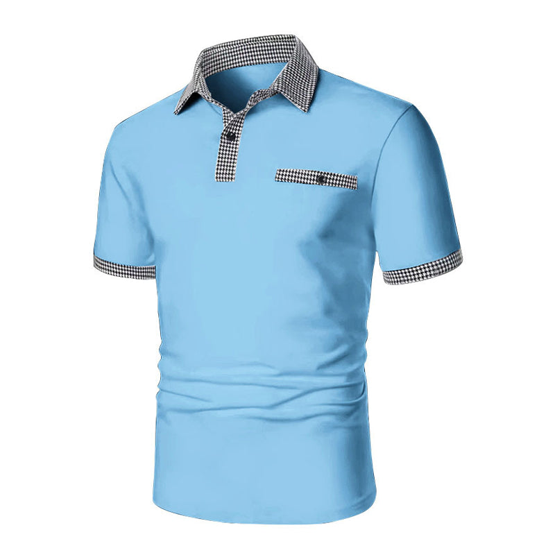 Image of Theodore | Men's Contrast Collar Polo Shirt