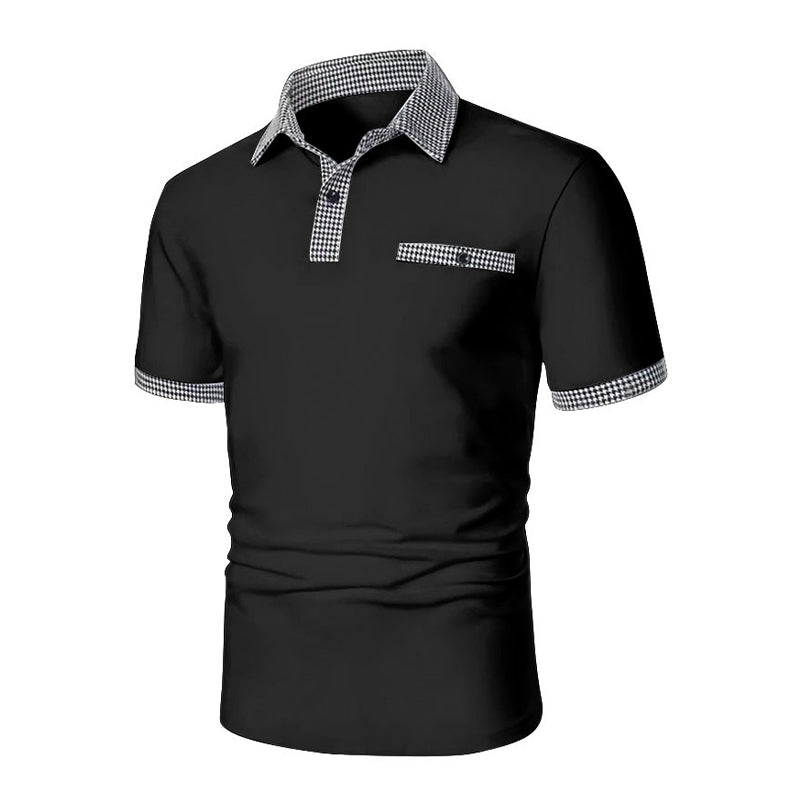 Image of Theodore | Men's Contrast Collar Polo Shirt