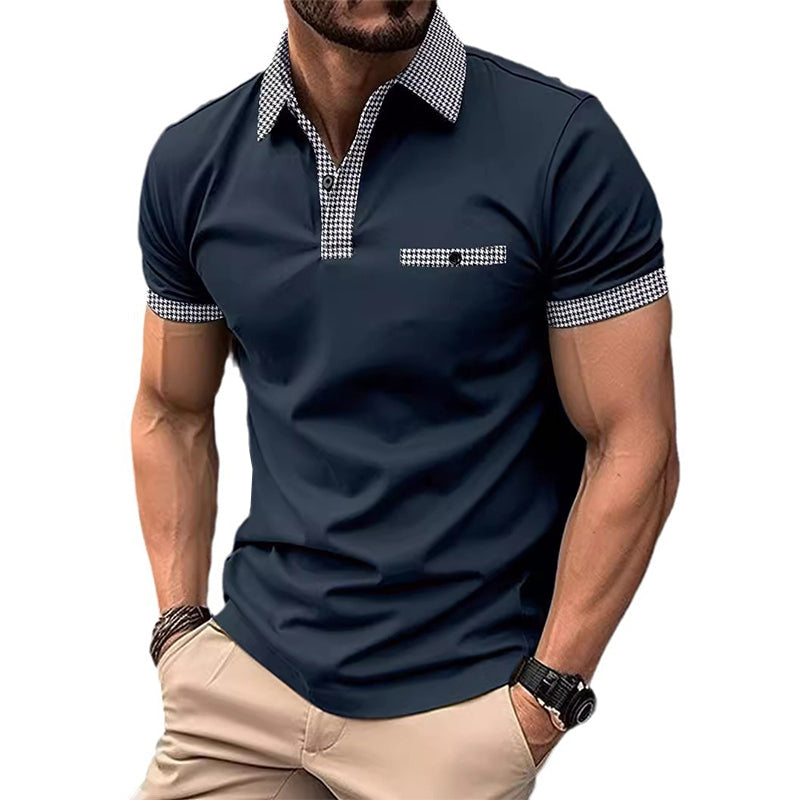 Image of Theodore | Men's Contrast Collar Polo Shirt