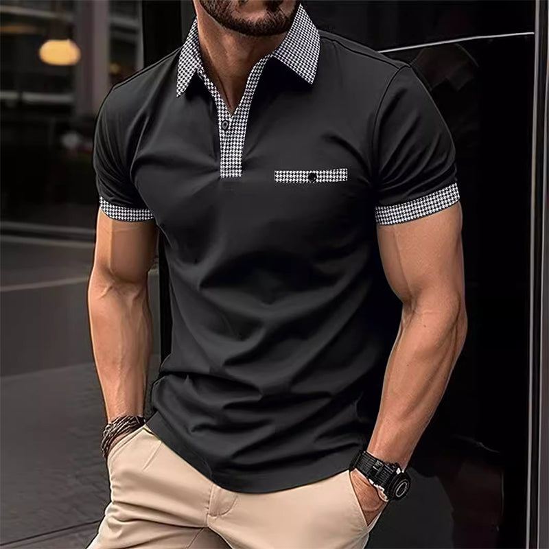 Image of Theodore | Men's Contrast Collar Polo Shirt