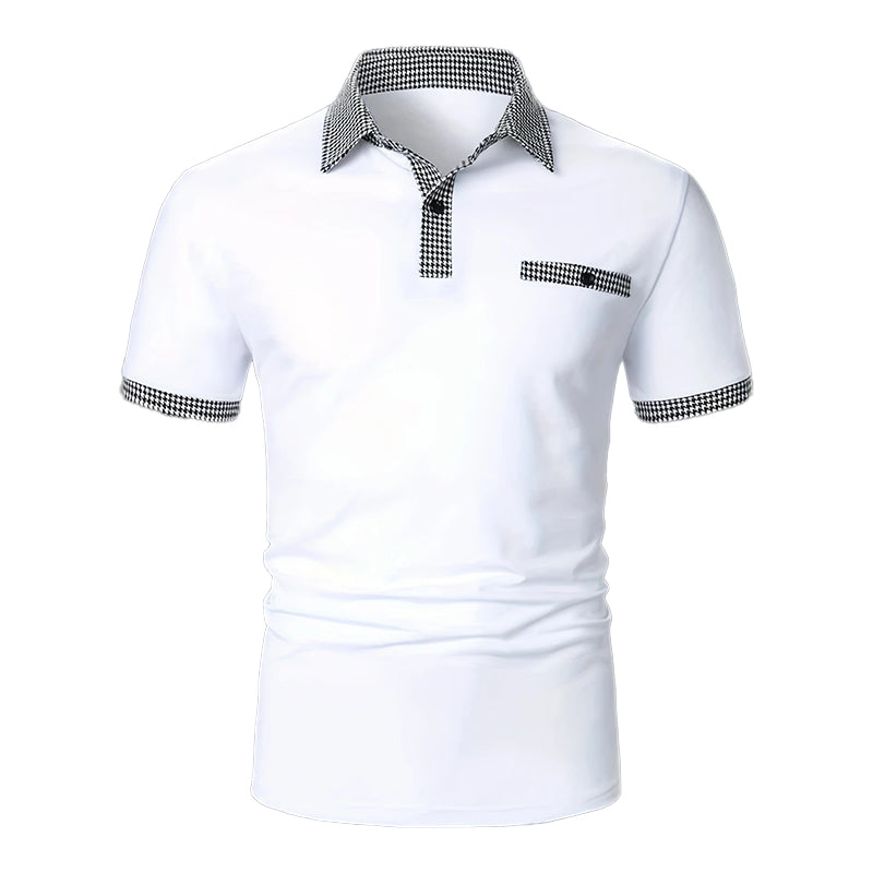Image of Theodore | Men's Contrast Collar Polo Shirt