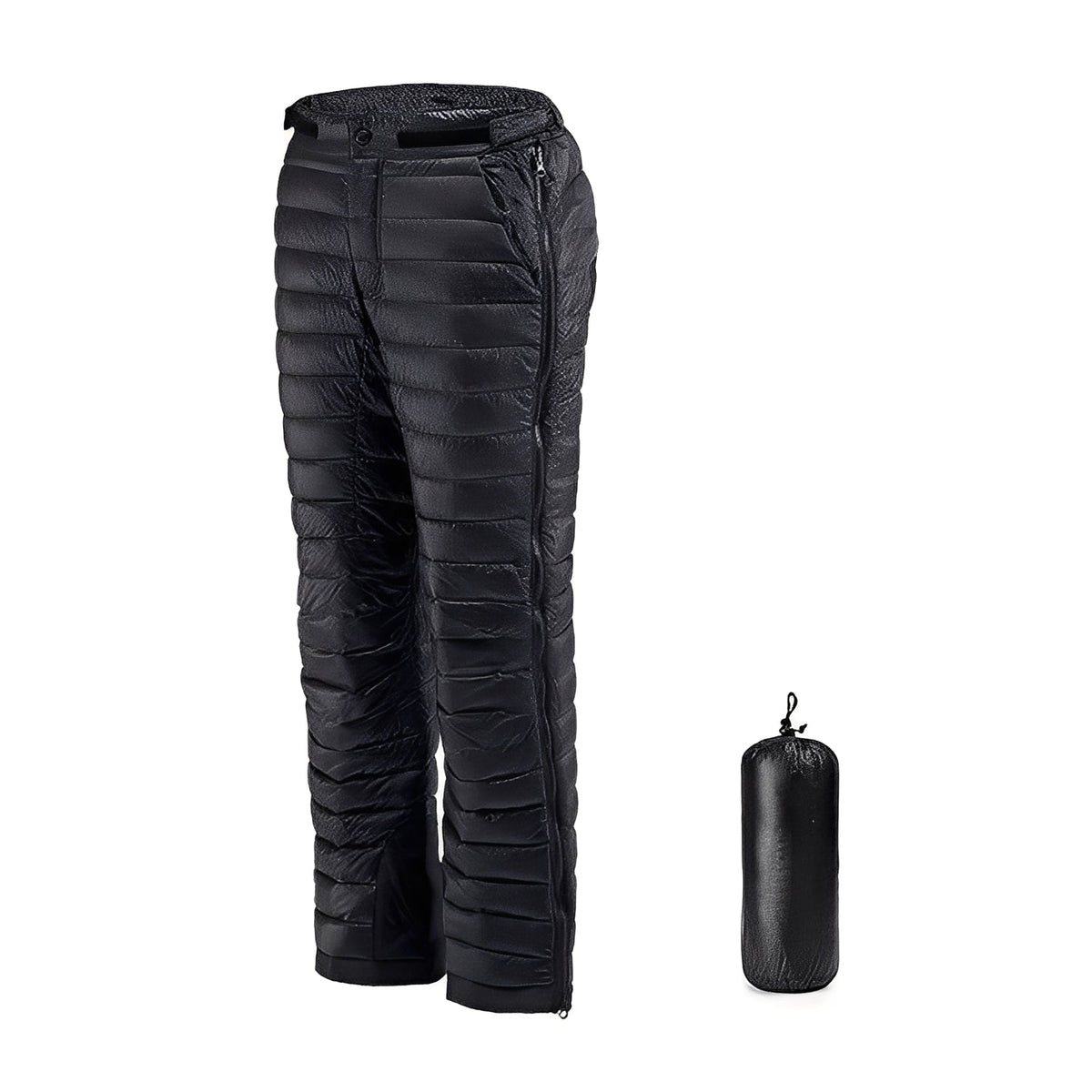 Thermal Goose Down Outdoor Hiking and Ski Pants with Zipper