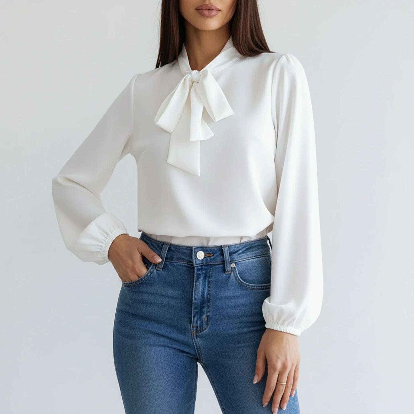 Tie Neck Blouse for Women