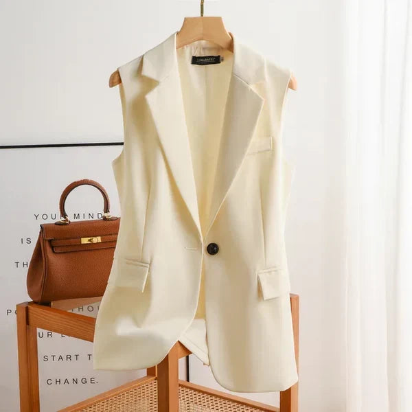 Trendy Sleeveless Blazer