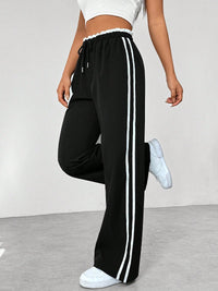 Trendy Wide-Leg Track Pants