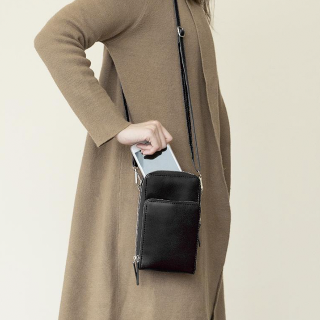 Triple Secure Leather Phone Purse
