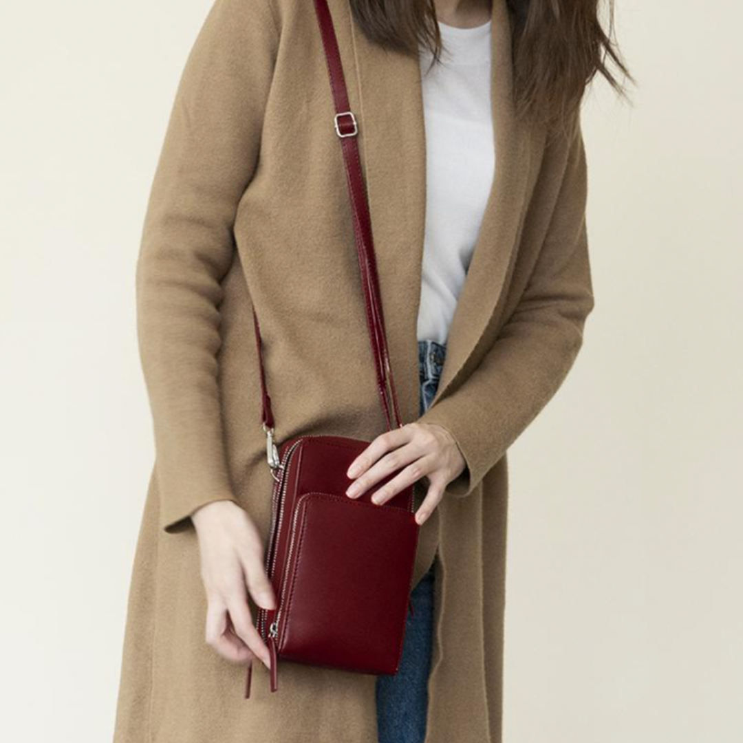 Triple Secure Leather Phone Purse